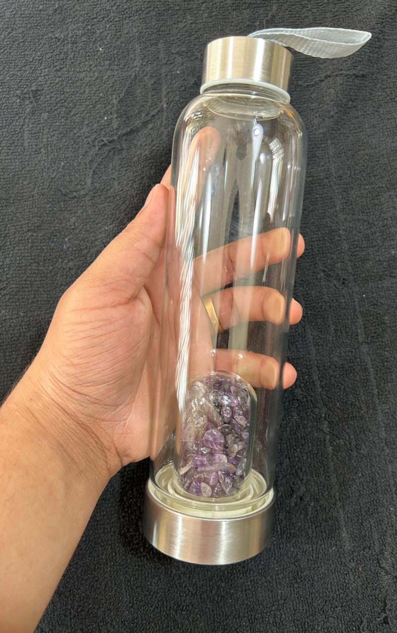 WATER BOTTLE WITH GEM STONES